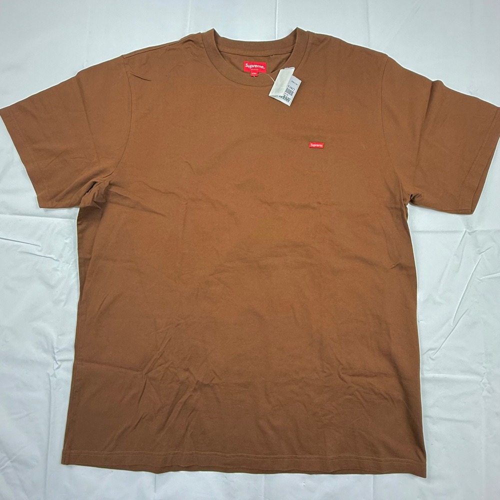 Supreme Small Box Logo Tee Brown Mens XXL Short Sleeve Cotton T-Shirt